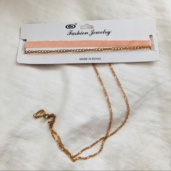 Velvet Pink Choker Necklace - Picture 1 of 3